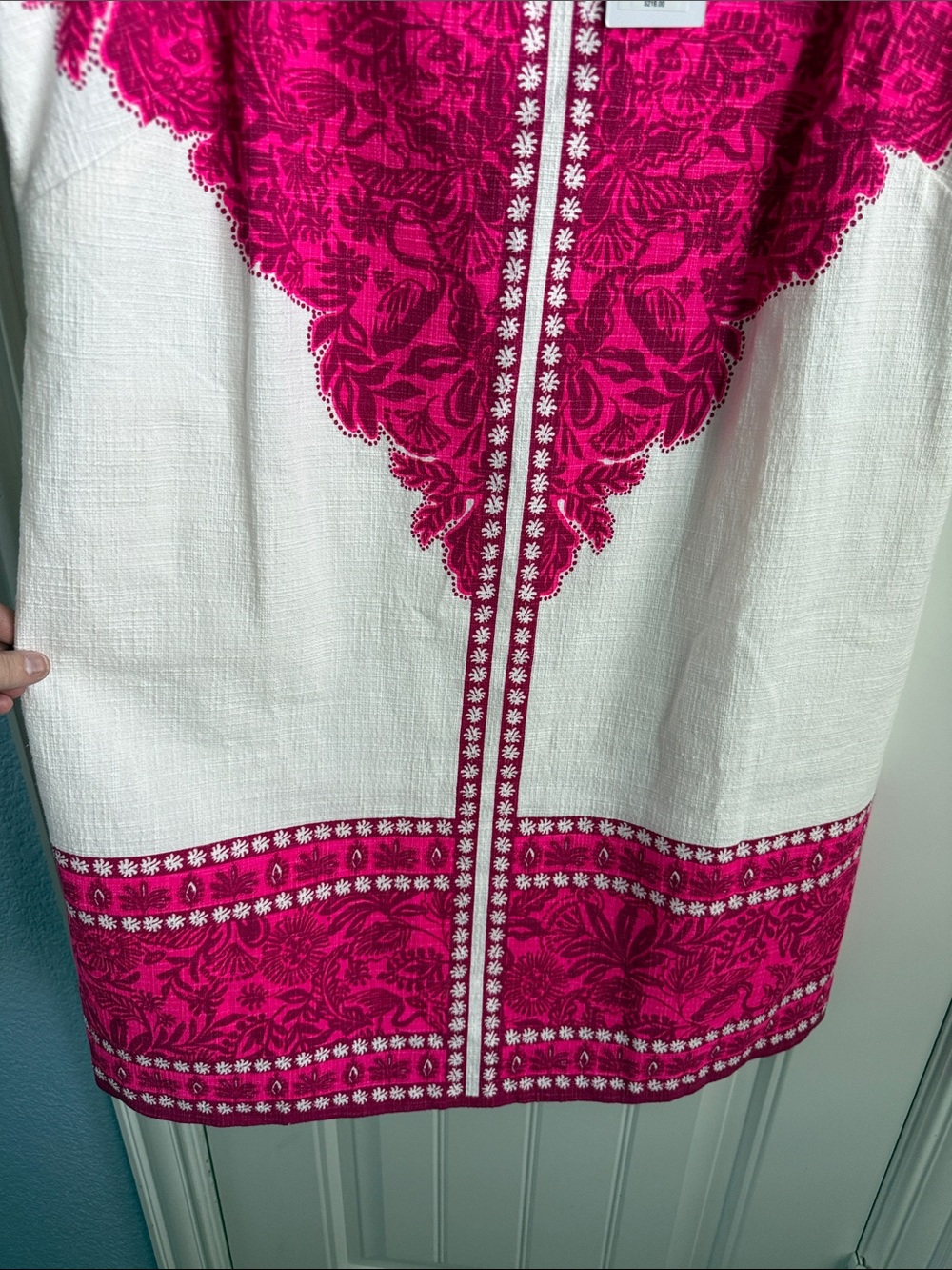 Lilly Pulitzer Hot Pink & White Sleeveless Embroidered Shift Dress + Shorts - Picture 5 of 9